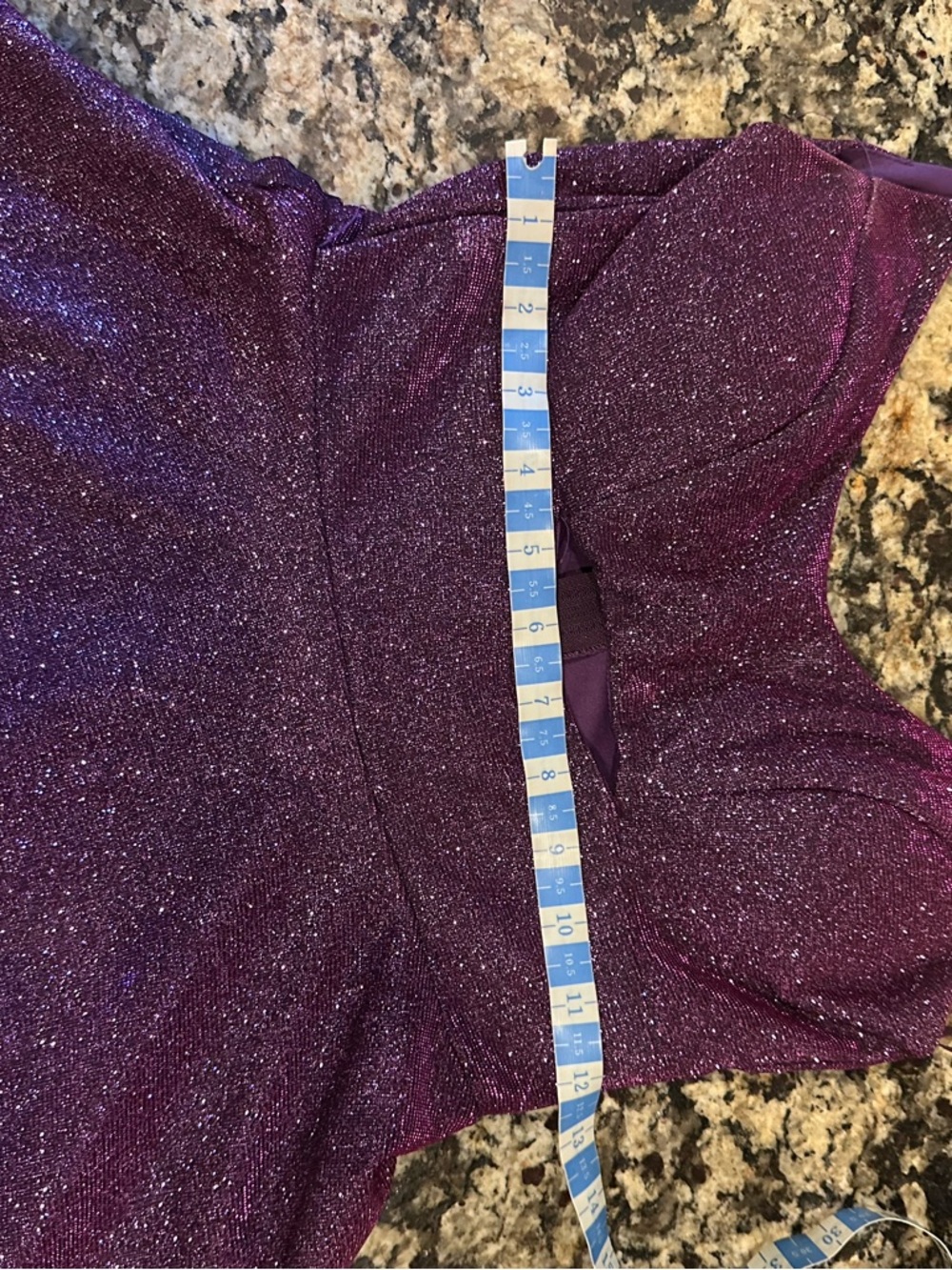 City Studio Purple Glitter Mini Dress - Picture 5 of 7